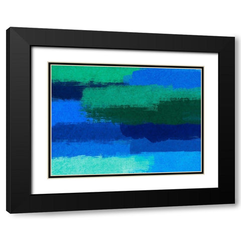 Vibrant Smears Black Modern Wood Framed Art Print with Double Matting by Prime, Marcus