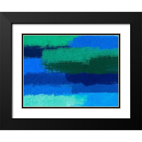 Vibrant Smears Black Modern Wood Framed Art Print with Double Matting by Prime, Marcus