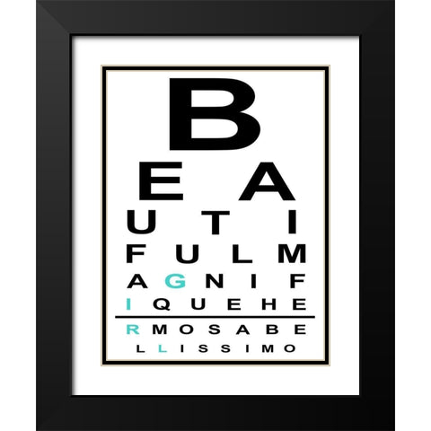 Beauty Chart Black Modern Wood Framed Art Print with Double Matting by Prime, Marcus