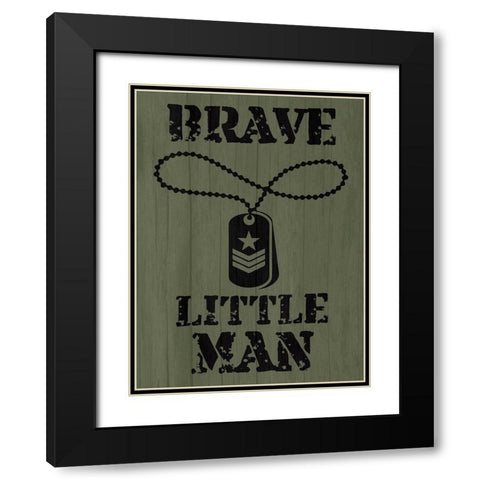 Brave Little Man Black Modern Wood Framed Art Print with Double Matting by Prime, Marcus