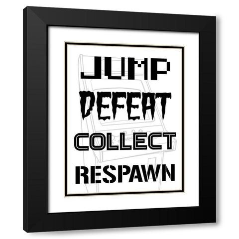 Gaming Rules 1 Black Modern Wood Framed Art Print with Double Matting by Prime, Marcus