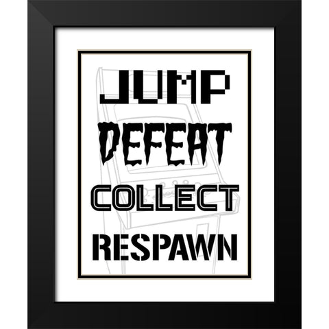 Gaming Rules 1 Black Modern Wood Framed Art Print with Double Matting by Prime, Marcus