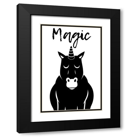 Magical Friend Black Modern Wood Framed Art Print with Double Matting by Prime, Marcus