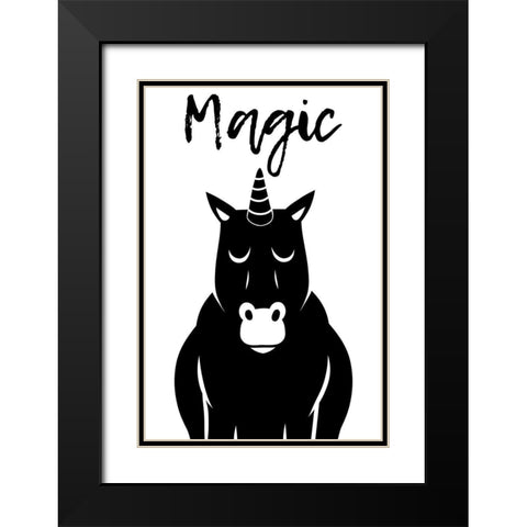 Magical Friend Black Modern Wood Framed Art Print with Double Matting by Prime, Marcus