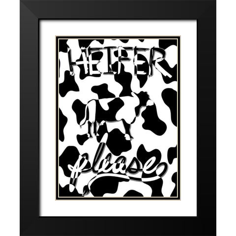 Heifer Please Black Modern Wood Framed Art Print with Double Matting by Prime, Marcus
