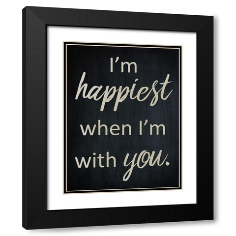 Happiest Life Black Modern Wood Framed Art Print with Double Matting by Prime, Marcus