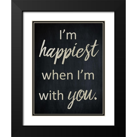 Happiest Life Black Modern Wood Framed Art Print with Double Matting by Prime, Marcus