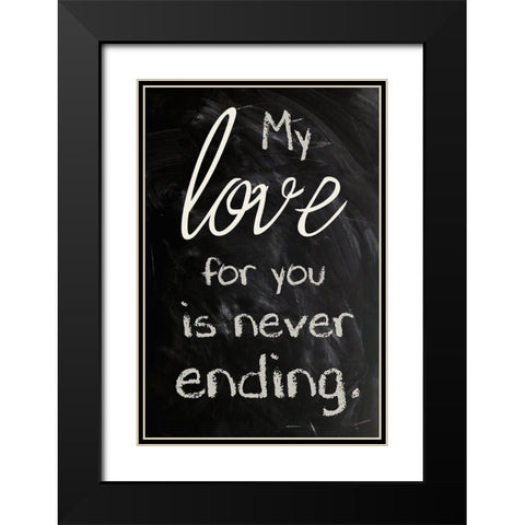 Never Ending 1 Black Modern Wood Framed Art Print with Double Matting by Prime, Marcus