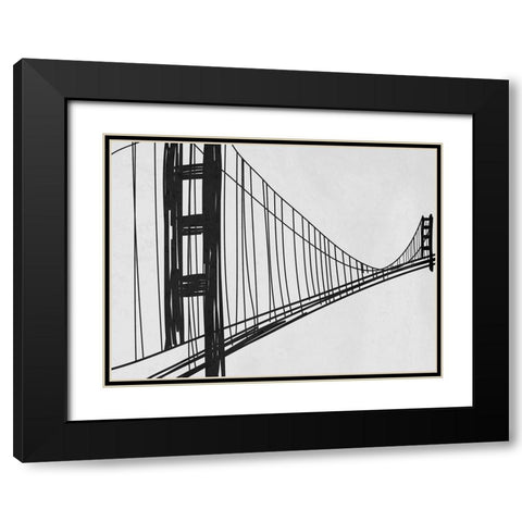 Bridge Heights Black Modern Wood Framed Art Print with Double Matting by Prime, Marcus