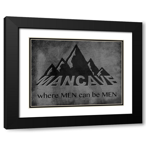 Manly Mancave Black Modern Wood Framed Art Print with Double Matting by Prime, Marcus