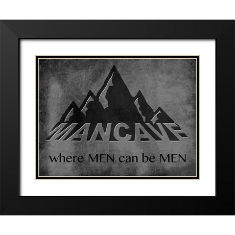 Manly Mancave Black Modern Wood Framed Art Print with Double Matting by Prime, Marcus