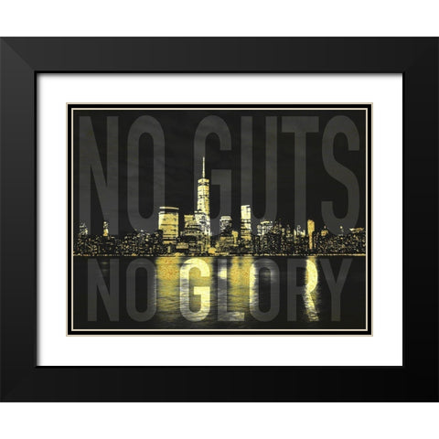 No Guts No Glory Black Modern Wood Framed Art Print with Double Matting by Prime, Marcus