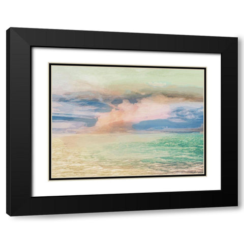 Beach Abstract 1 Black Modern Wood Framed Art Print with Double Matting by Prime, Marcus