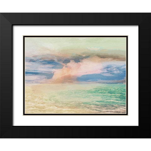 Beach Abstract 1 Black Modern Wood Framed Art Print with Double Matting by Prime, Marcus