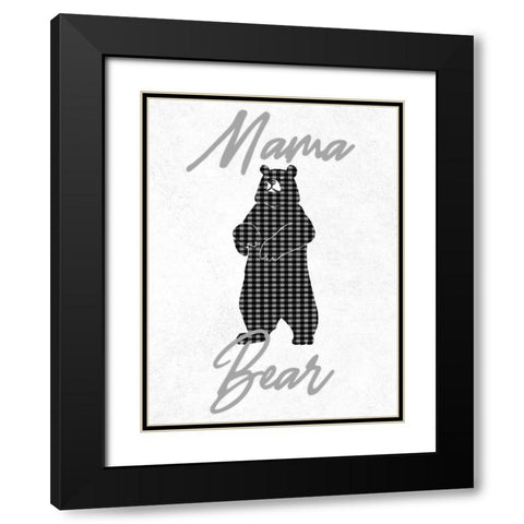 Mama Bear Black Modern Wood Framed Art Print with Double Matting by Prime, Marcus