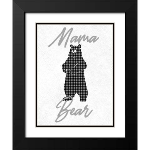 Mama Bear Black Modern Wood Framed Art Print with Double Matting by Prime, Marcus