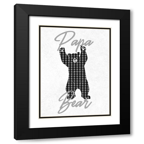 Papa Bear Black Modern Wood Framed Art Print with Double Matting by Prime, Marcus