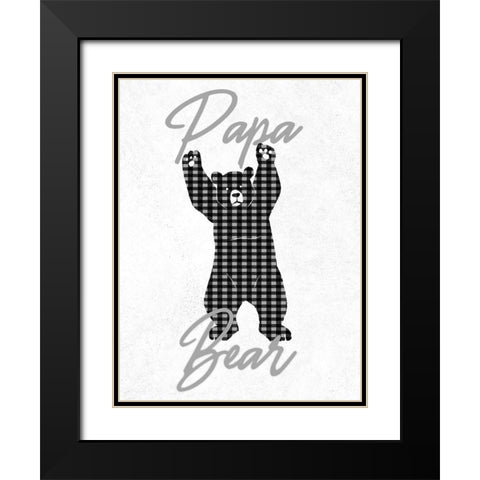 Papa Bear Black Modern Wood Framed Art Print with Double Matting by Prime, Marcus