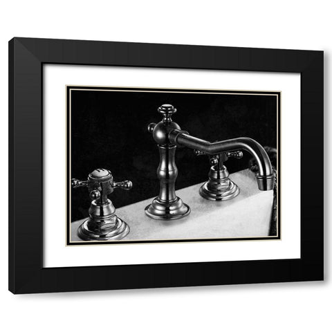 Twilight Bathroom 1 Black Modern Wood Framed Art Print with Double Matting by Prime, Marcus