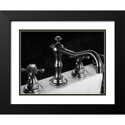Twilight Bathroom 1 Black Modern Wood Framed Art Print with Double Matting by Prime, Marcus