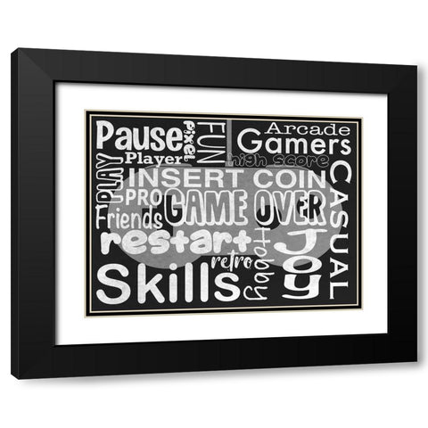 Gaming Love 1 Black Modern Wood Framed Art Print with Double Matting by Prime, Marcus