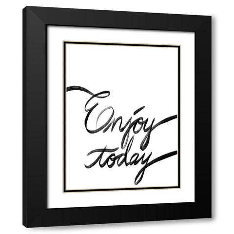 Enjoy Today Black Modern Wood Framed Art Print with Double Matting by Prime, Marcus