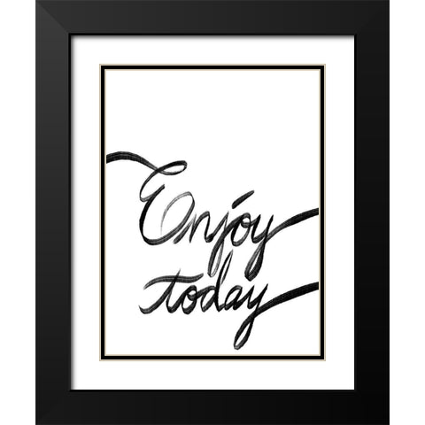 Enjoy Today Black Modern Wood Framed Art Print with Double Matting by Prime, Marcus