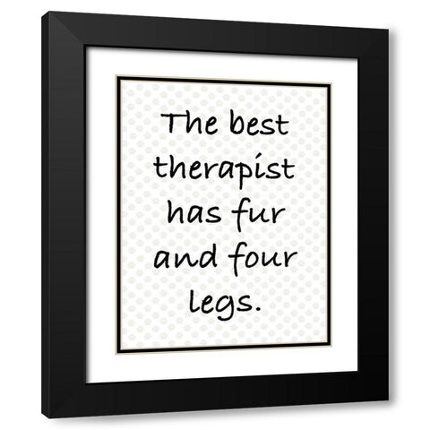 Furry Therapist Black Modern Wood Framed Art Print with Double Matting by Prime, Marcus