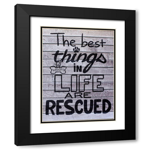Rescued Love 1 Black Modern Wood Framed Art Print with Double Matting by Prime, Marcus