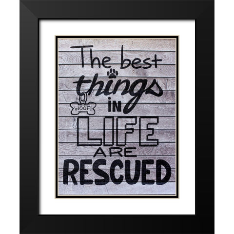 Rescued Love 1 Black Modern Wood Framed Art Print with Double Matting by Prime, Marcus