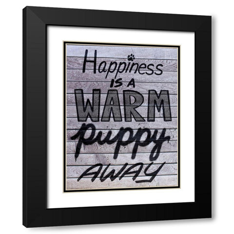 Warm Puppies 1 Black Modern Wood Framed Art Print with Double Matting by Prime, Marcus