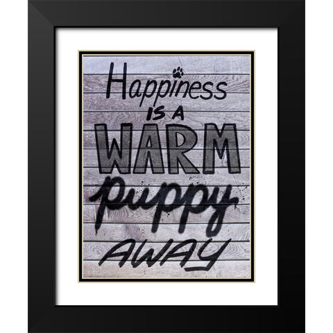 Warm Puppies 1 Black Modern Wood Framed Art Print with Double Matting by Prime, Marcus