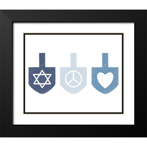 Dreidel Values Black Modern Wood Framed Art Print with Double Matting by Prime, Marcus