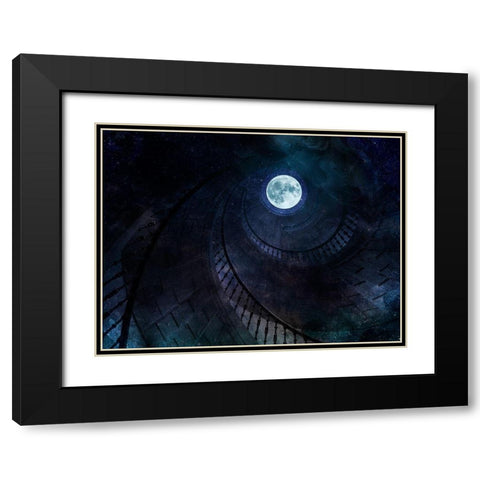 Celestial Staircase 1 Black Modern Wood Framed Art Print with Double Matting by Prime, Marcus