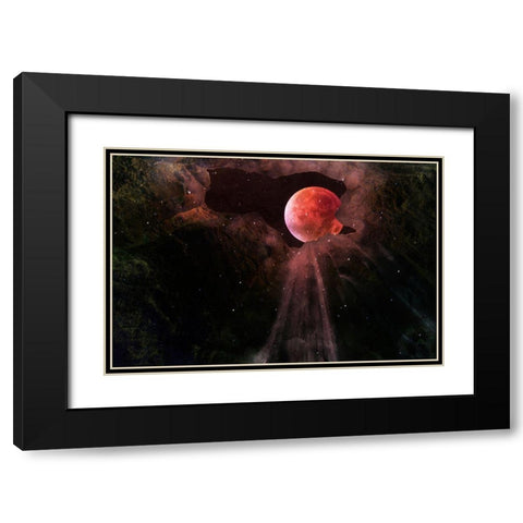 Moonlit Caves 1 Black Modern Wood Framed Art Print with Double Matting by Prime, Marcus
