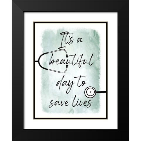 Saving Lives 1 Black Modern Wood Framed Art Print with Double Matting by Prime, Marcus
