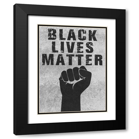 Black Lives Matter Black Modern Wood Framed Art Print with Double Matting by Prime, Marcus