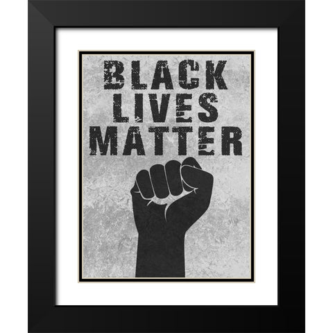 Black Lives Matter Black Modern Wood Framed Art Print with Double Matting by Prime, Marcus