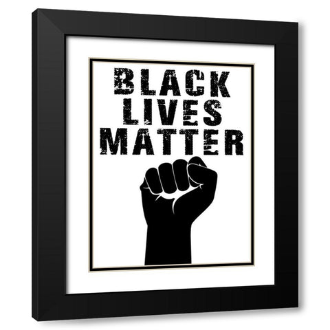 Black Lives Matter 2 Black Modern Wood Framed Art Print with Double Matting by Prime, Marcus