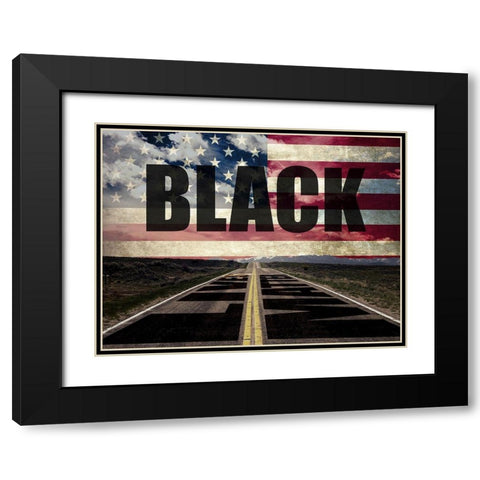 Road to Freedom Black Modern Wood Framed Art Print with Double Matting by Prime, Marcus