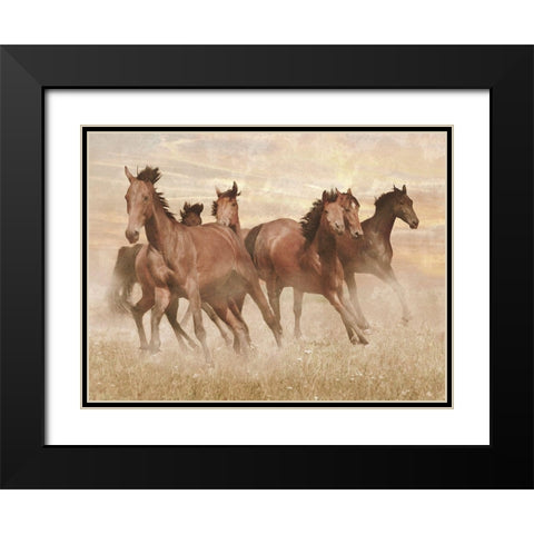 Running Free 1 Black Modern Wood Framed Art Print with Double Matting by Prime, Marcus