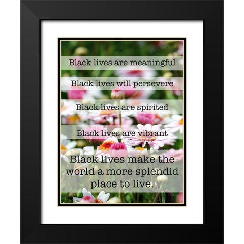 Splendid Lives 1 Black Modern Wood Framed Art Print with Double Matting by Prime, Marcus