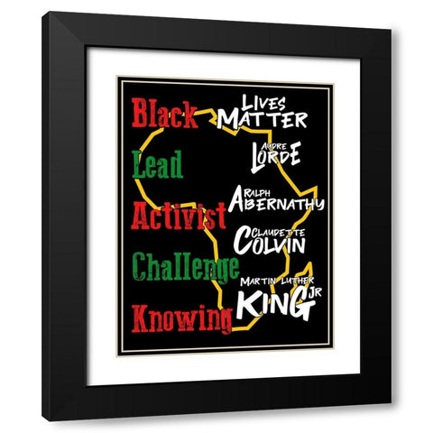 Powerful Leaders Black Modern Wood Framed Art Print with Double Matting by Prime, Marcus