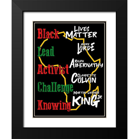 Powerful Leaders Black Modern Wood Framed Art Print with Double Matting by Prime, Marcus