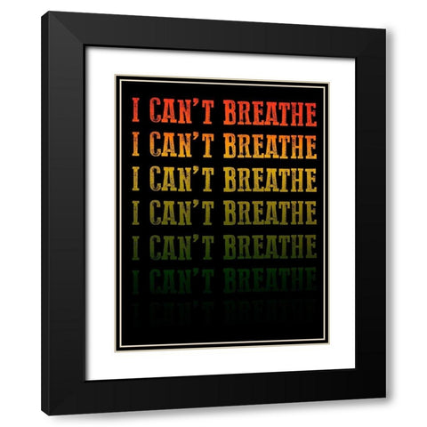 Cant Breathe 1 Black Modern Wood Framed Art Print with Double Matting by Prime, Marcus