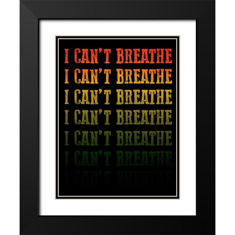 Cant Breathe 1 Black Modern Wood Framed Art Print with Double Matting by Prime, Marcus