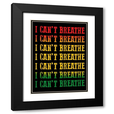 Cant Breathe 2 Black Modern Wood Framed Art Print with Double Matting by Prime, Marcus