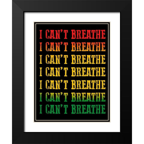 Cant Breathe 2 Black Modern Wood Framed Art Print with Double Matting by Prime, Marcus