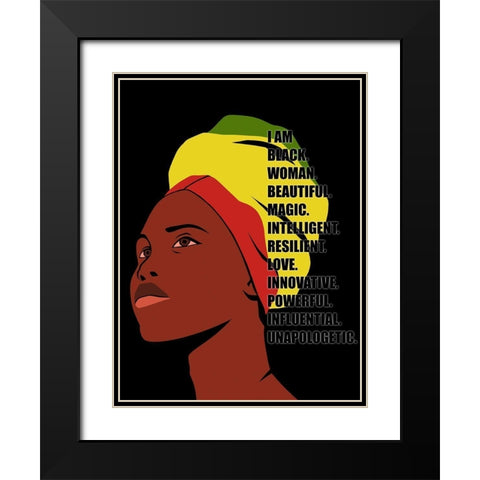 Beautiful Woman 2 Black Modern Wood Framed Art Print with Double Matting by Prime, Marcus