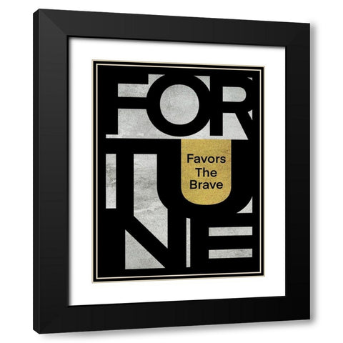 Brave Fortune Black Modern Wood Framed Art Print with Double Matting by Prime, Marcus